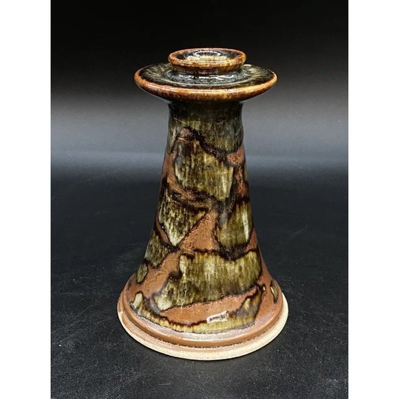 BCP Studio Pottery Ceramic Glazed Hand Crafted Candlestick 4 3/4” - Picture 7 of 10